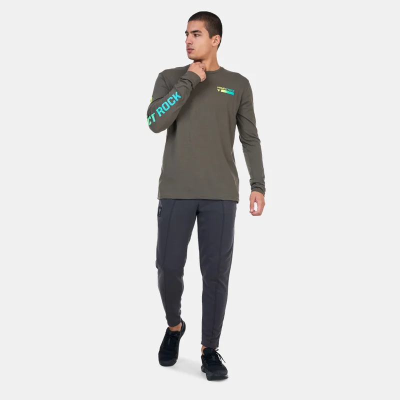 Under Armour Green Men's Project Rock Brahma Long Sleeve Training T-Shirt for Men | Best Price UAE